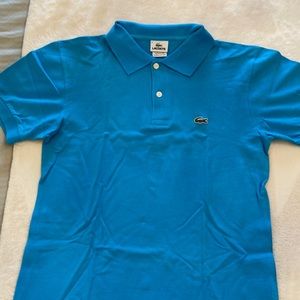 Lacoste mens polo in sky blue size 5